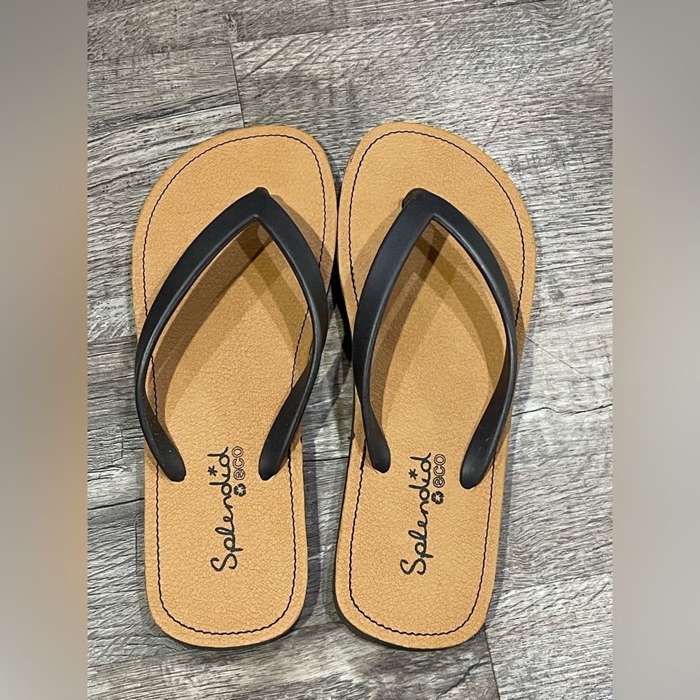 Splendid Black and Tan Sandals